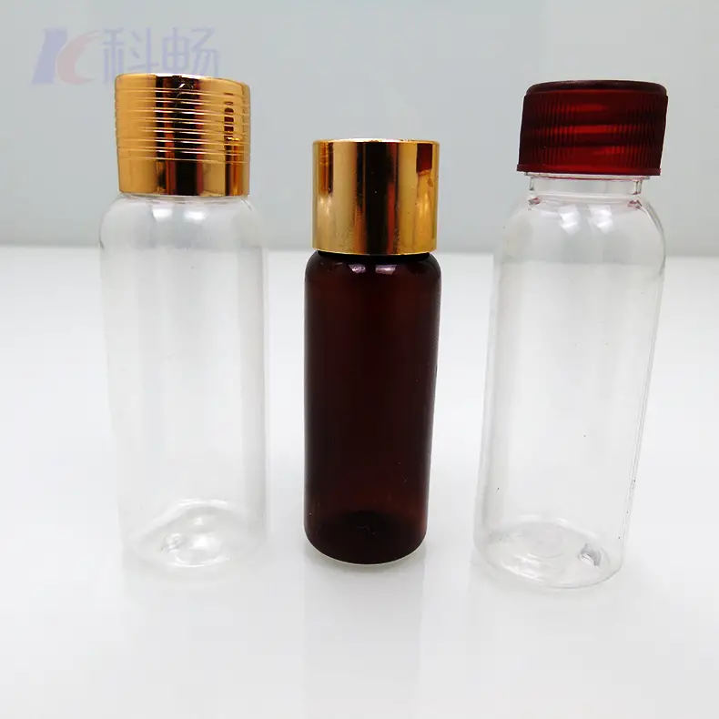 小瓶子，PET材质，用于化妆品分装瓶，透明塑料瓶带盖，空瓶小药瓶