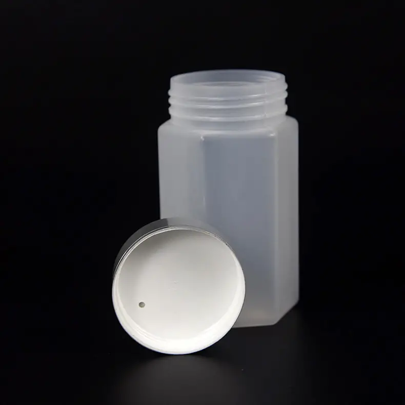 六角塑料瓶，HDPE材质，用于食品包装，中药材包装瓶，配金属盖