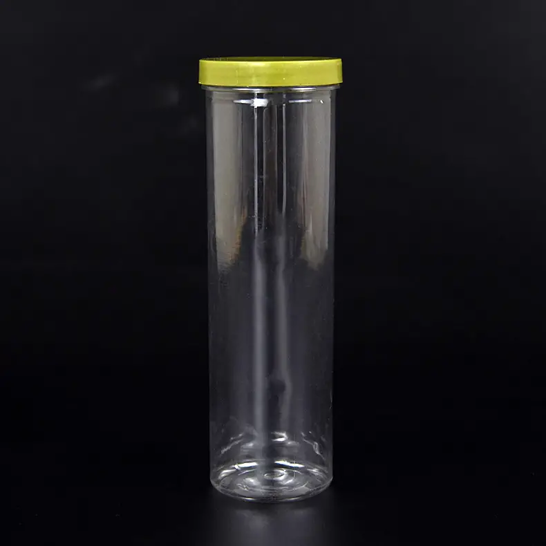 PET笔筒，透明铅笔笔筒，圆柱形铅笔收纳桶，透明塑料瓶